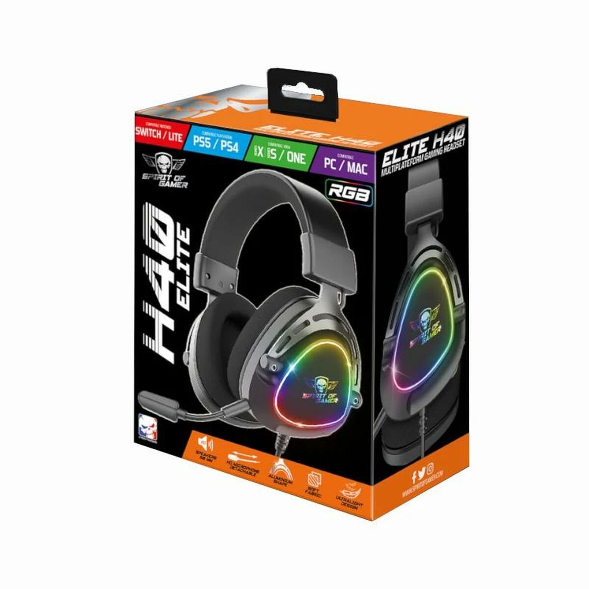 Gaming Headset with Microphone Spirit of Gamer Elite H-40-1