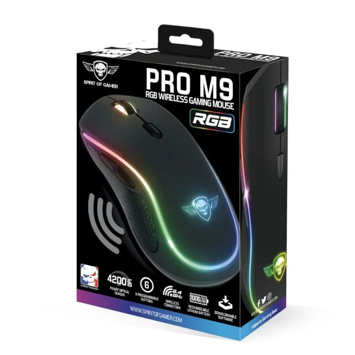 Mouse Spirit of Gamer Pro M9 RGB Black-0
