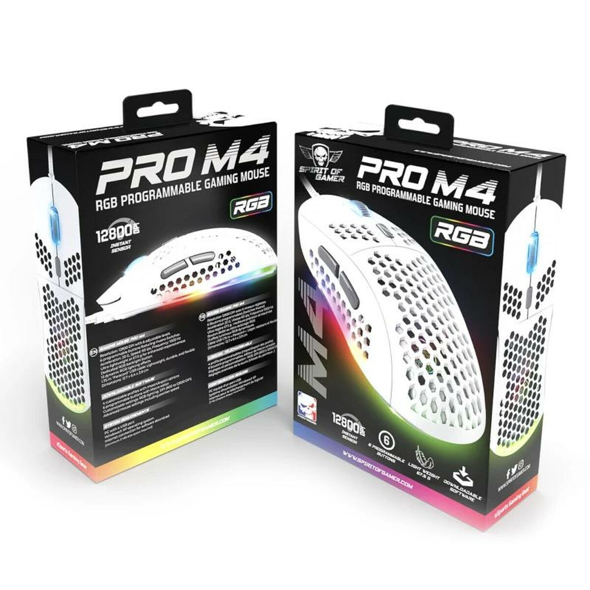 Mouse Spirit of Gamer Ratón Pro M4 White-1
