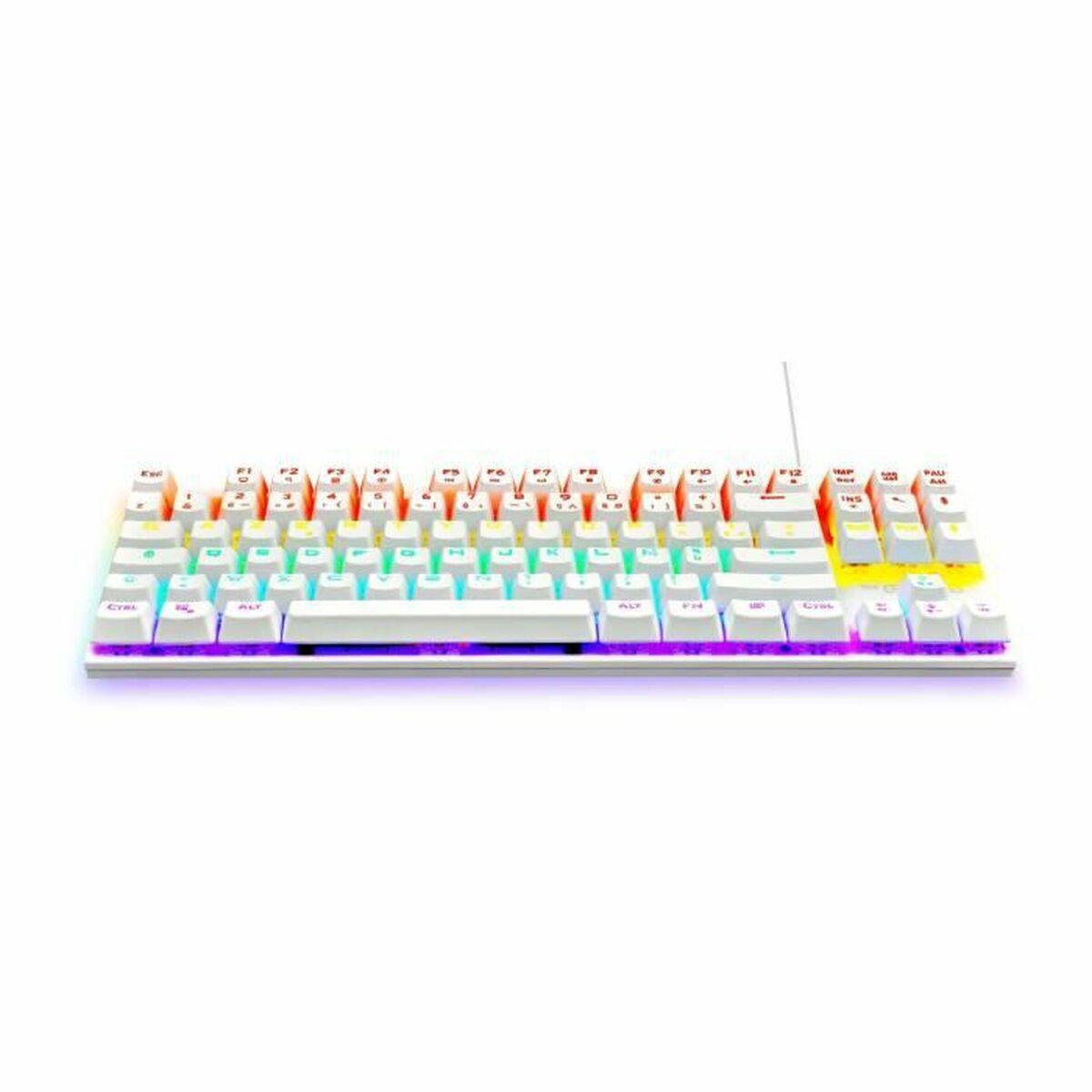 Gaming Keyboard The G-Lab Mercury AZERTY White-3