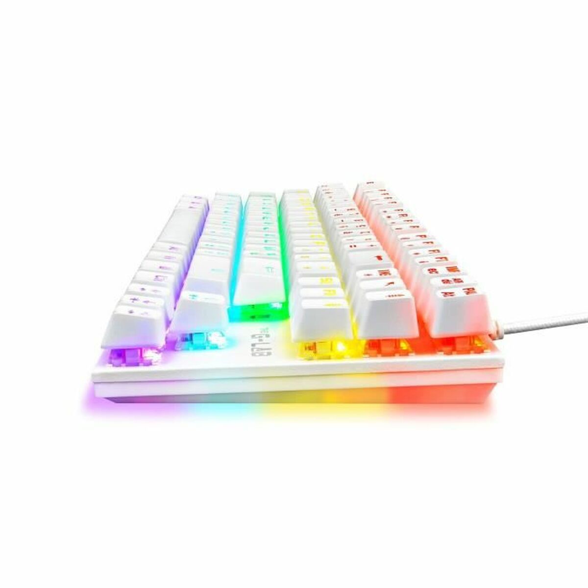 Gaming Keyboard The G-Lab Mercury AZERTY White-2