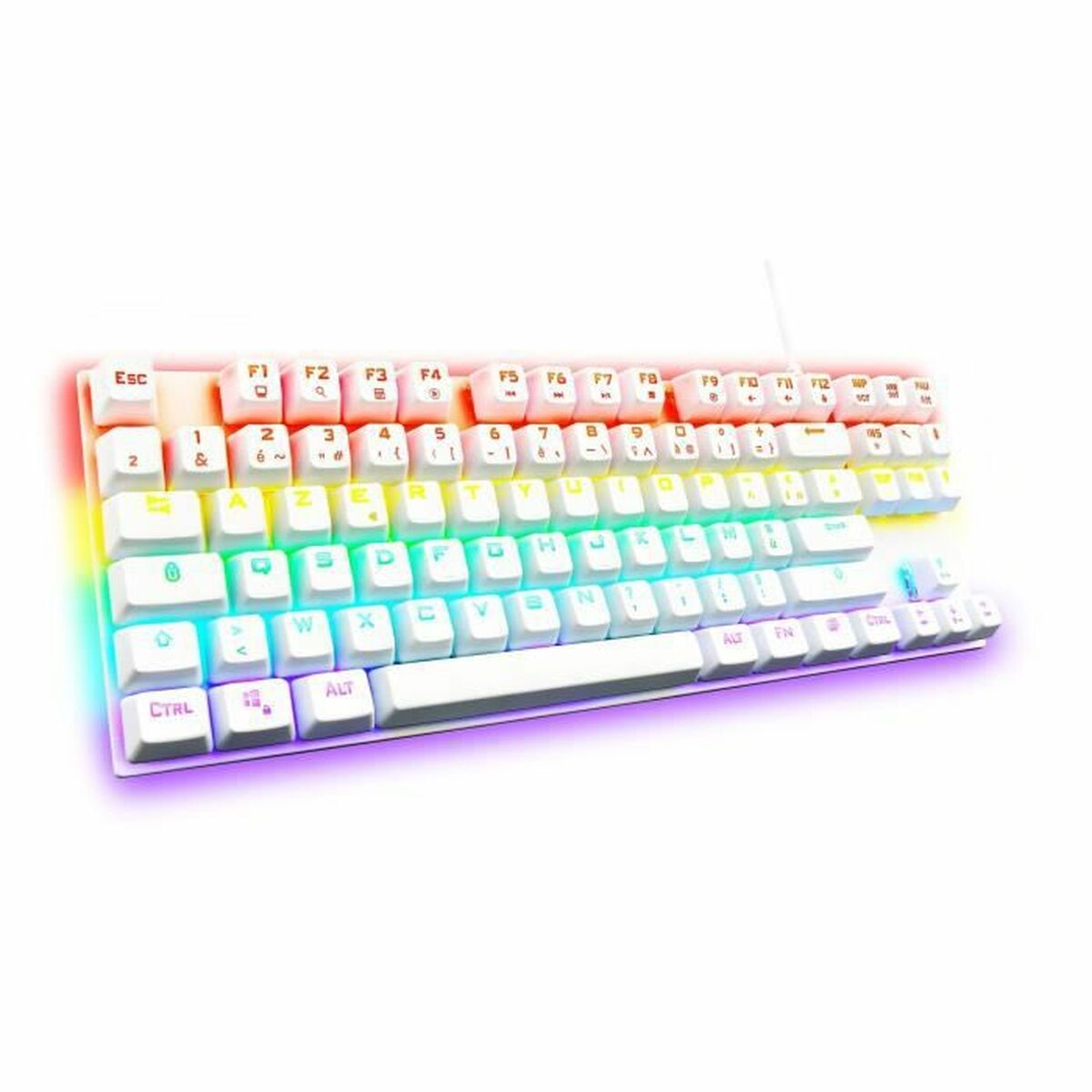 Gaming Keyboard The G-Lab Mercury AZERTY White-1