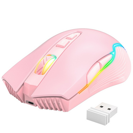 Onikuma CW905S RGB Wireless Gaming Egér - Rózsaszín (SUNS0283-PI)-0