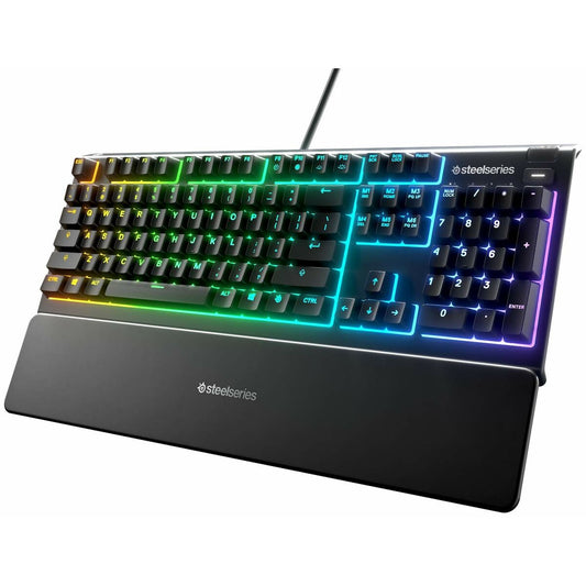 Gaming Keyboard SteelSeries Apex 3 Black Qwerty Portuguese-0