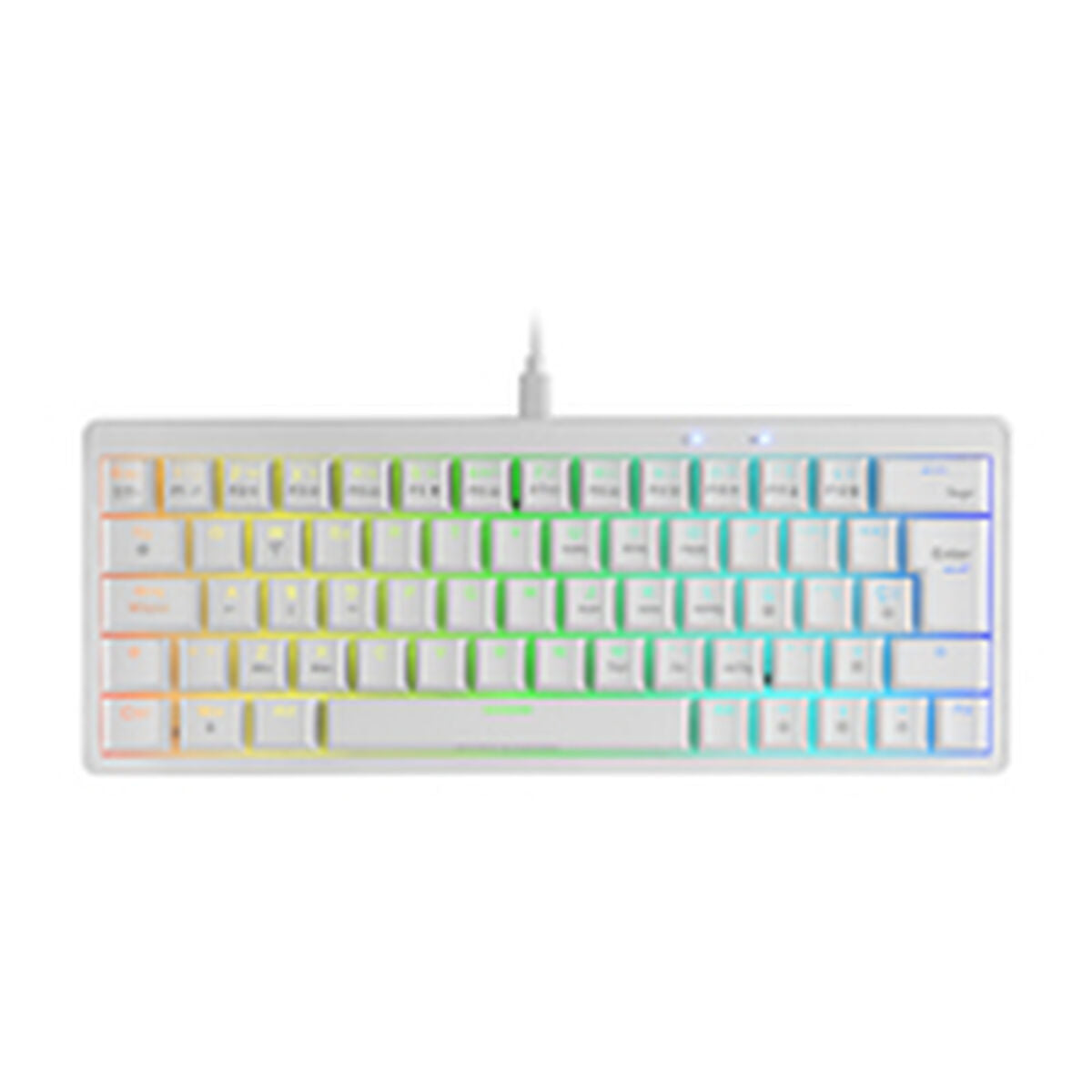 Gaming Keyboard Mars Gaming MKMINIPROWYES Qwerty US White-8