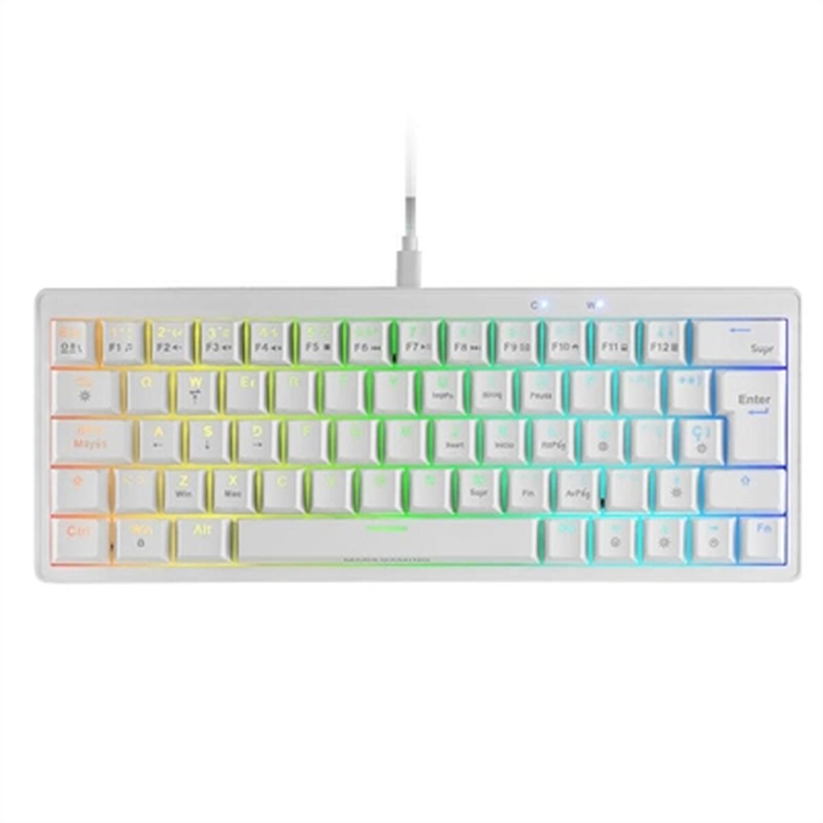 Gaming Keyboard Mars Gaming MKMINIPROWYES Qwerty US White-15