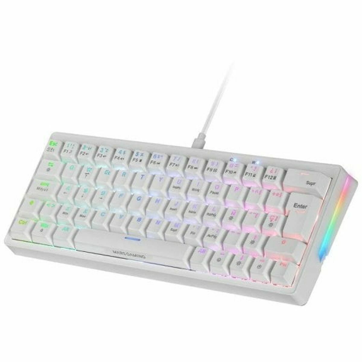 Gaming Keyboard Mars Gaming MKMINIPROWYES Qwerty US White-12