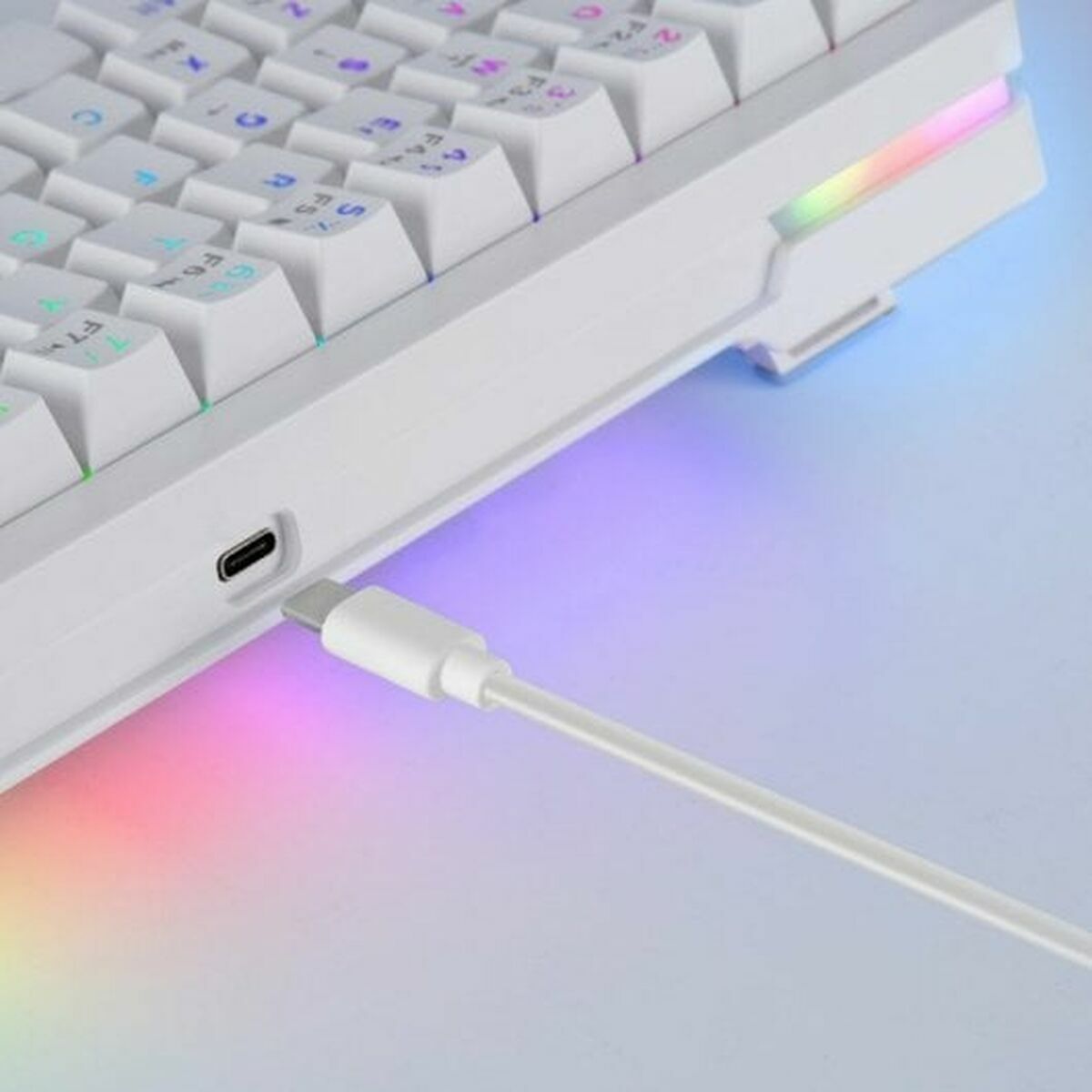 Gaming Keyboard Mars Gaming MKMINIPROWYES Qwerty US White-10