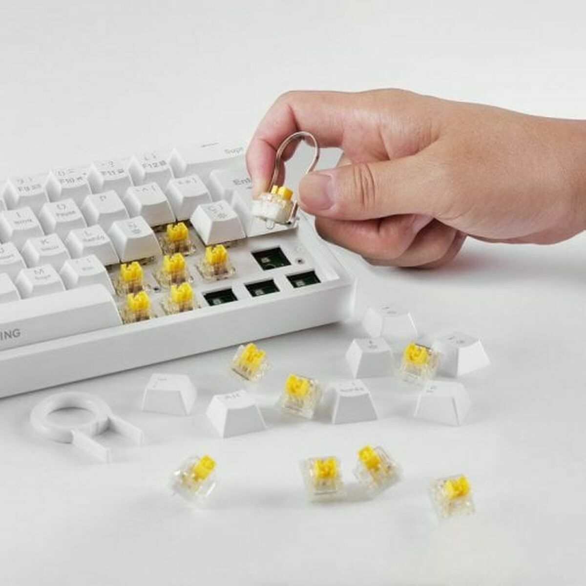 Gaming Keyboard Mars Gaming MKMINIPROWYES Qwerty US White-9