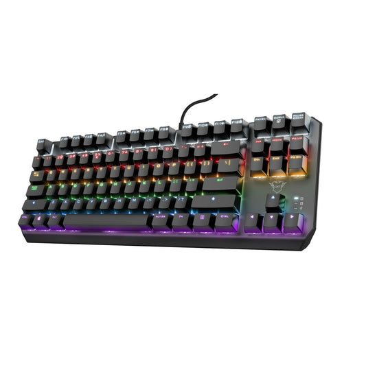 Gaming Keyboard Trust 24407 Black Spanish Qwerty-0