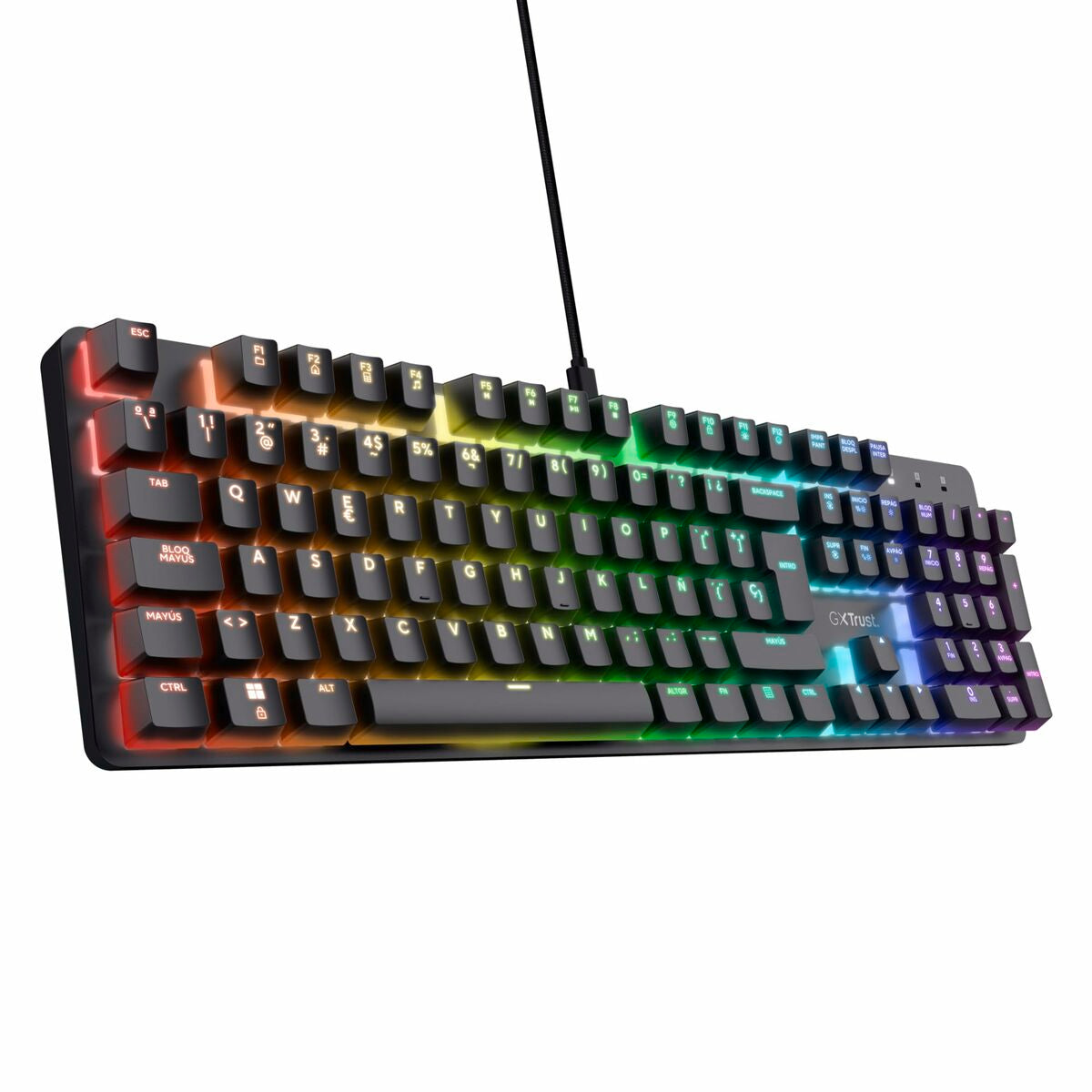 Gaming Keyboard Trust 25682 Black Spanish Qwerty-15
