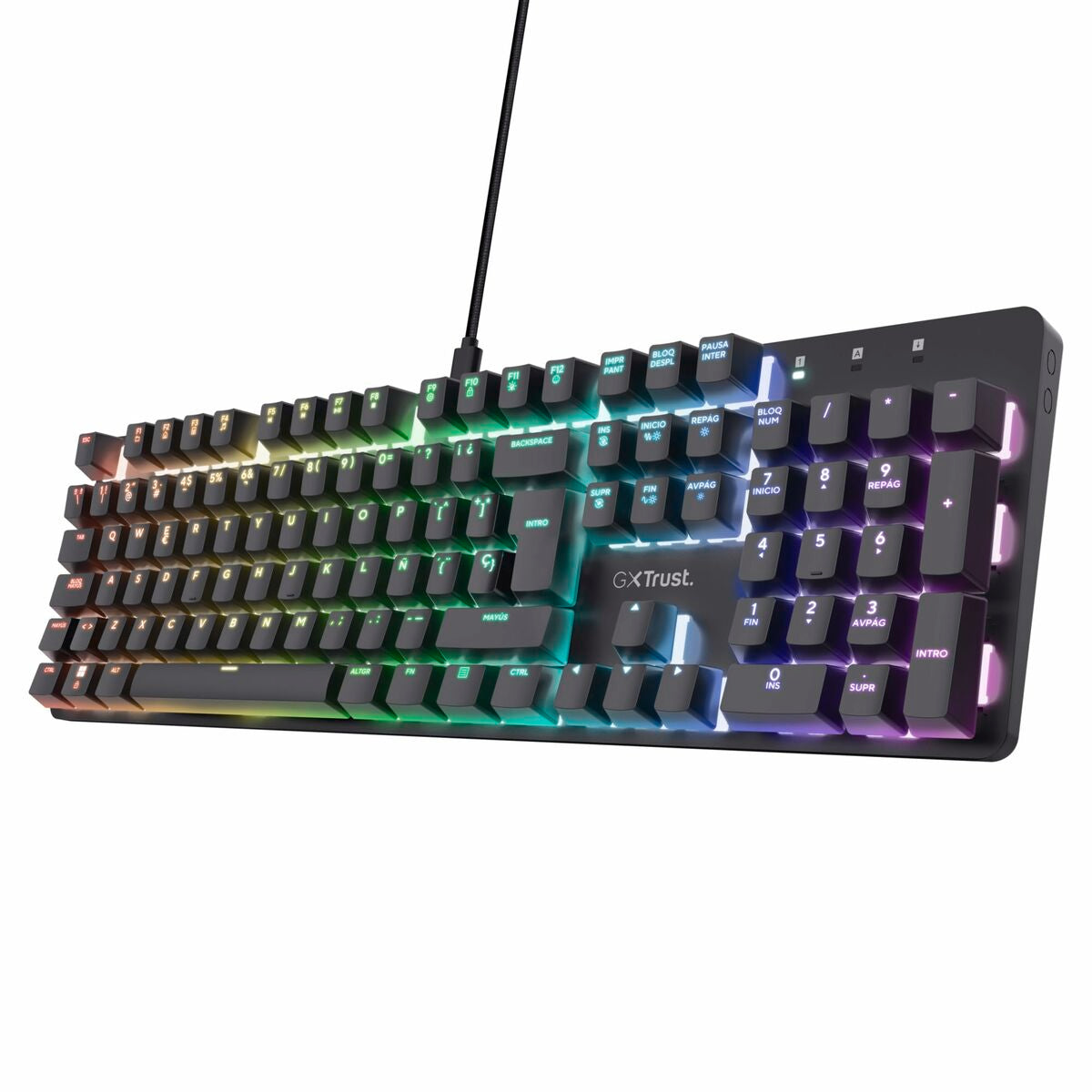 Gaming Keyboard Trust 25682 Black Spanish Qwerty-4